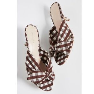 Loeffler Randall Luisa Knotted Gingham Mules